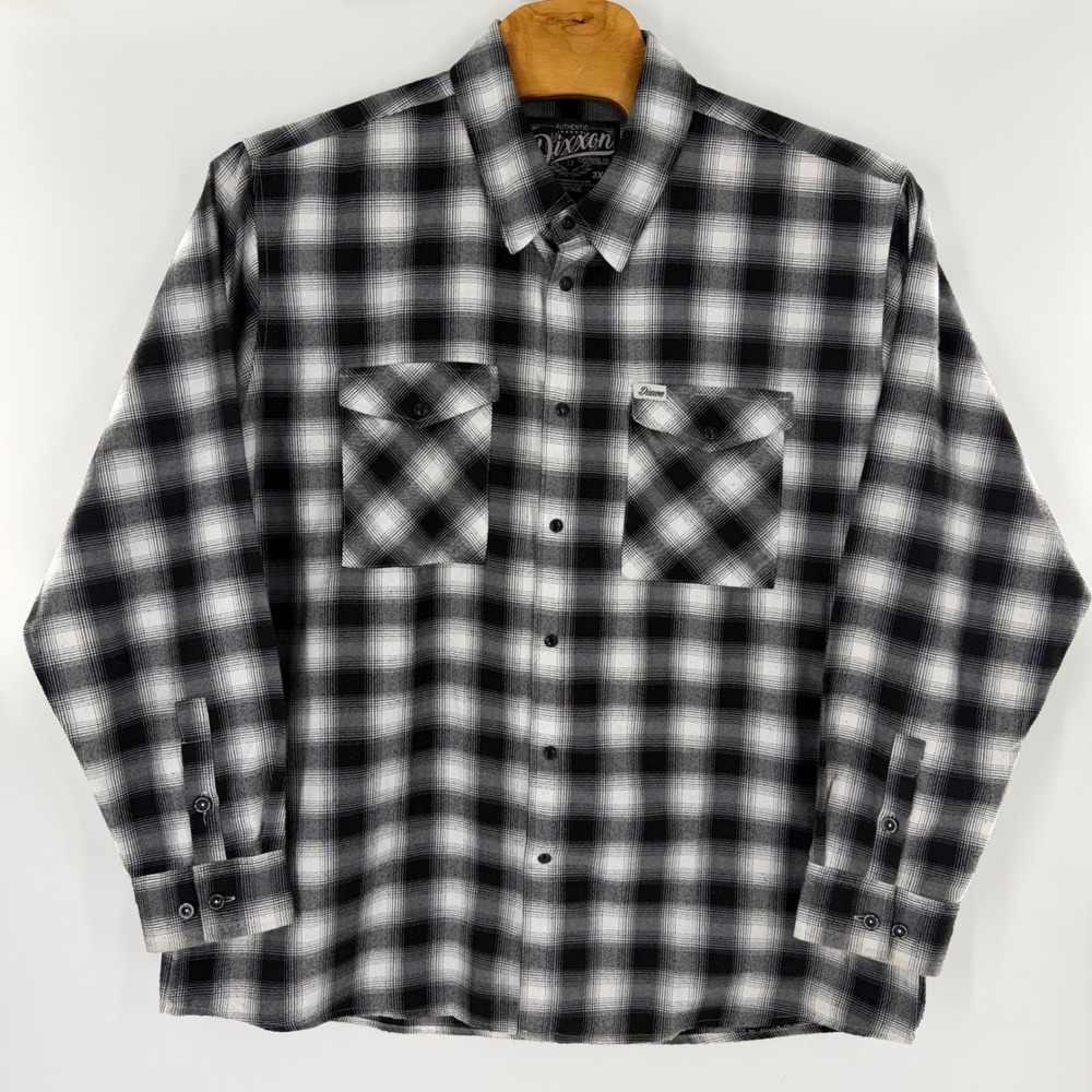 Dixxon Flannel Co Heritage Black White Plaid D-Tech Shirt Mens 3X